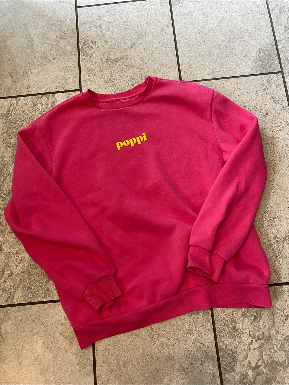 poppi Pink Pullover Iconic Flavor Forever Crew neck Sweatshirt